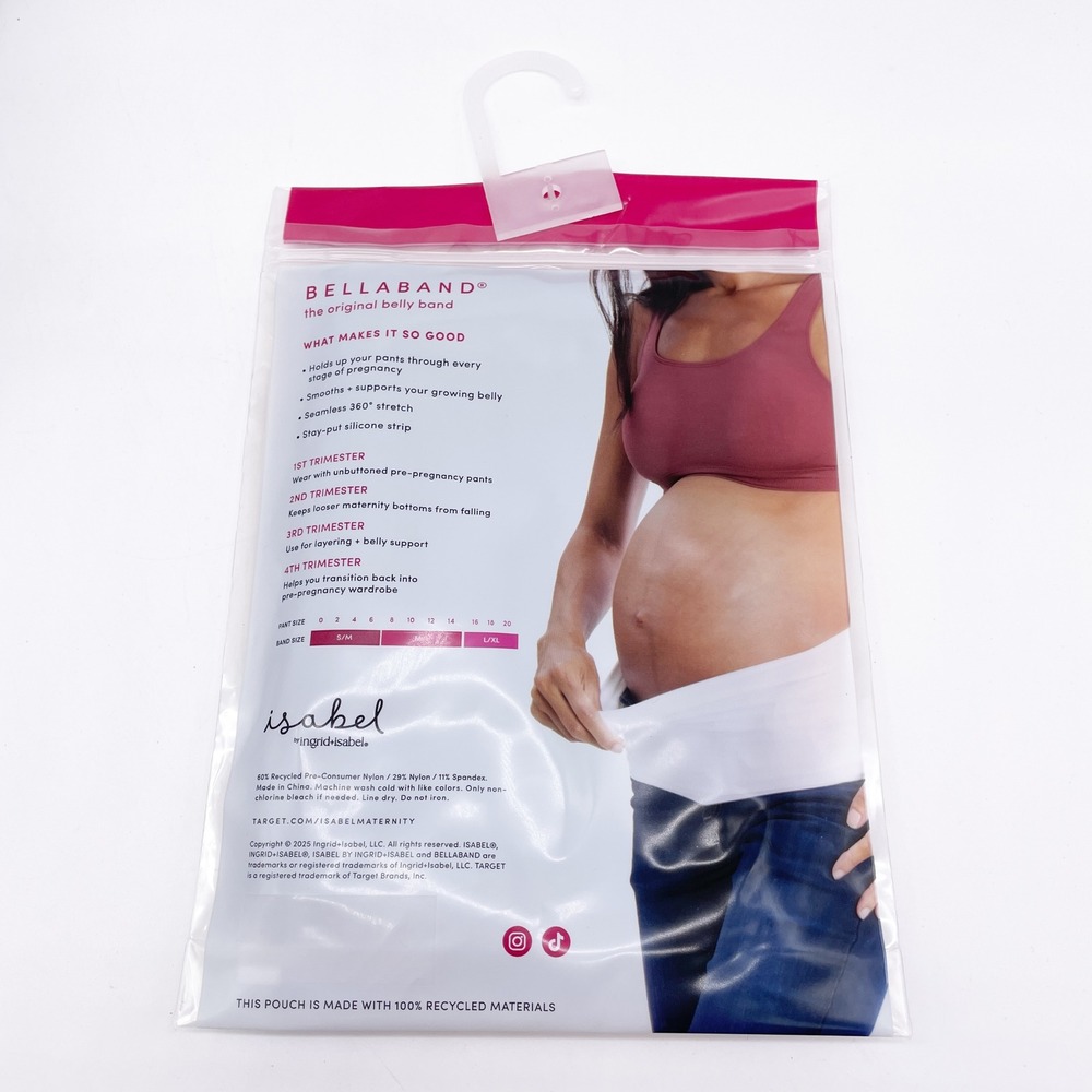 Ingrid + Isabel Bellaband Maternity Belly Band Black Size S/M - Picture 3 of 4